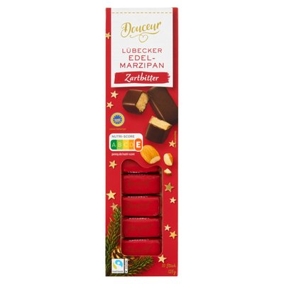Obrázek Douceur lübecký jemný marcipán v hořké čokoládě 10 ks 125g