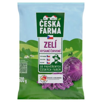 Obrázek Česká Farma Zelí kysané červené 500g