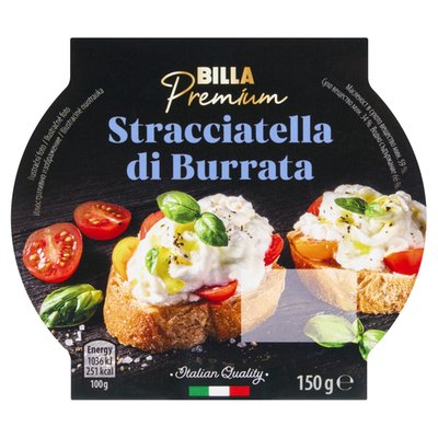 Obrázek BILLA Premium Stracciatella di Burrata měkký plnotučný sýr se smetanou 150g