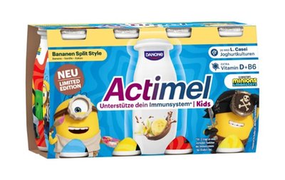 Obrázek Actimel Kids Probiotický nápoj banana split 8×100 g