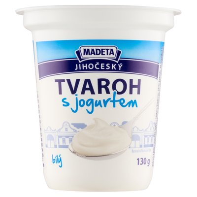 Obrázek Madeta Jihočeský tvaroh s jogurtem bílý 130g