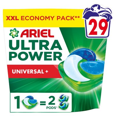 Obrázek Ariel ULTRA POWER PODS, Kapsle Na Praní S Tekutým Pracím Prostředkem, 29 Praní, Universal+