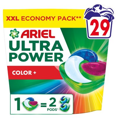 Obrázek Ariel ULTRA POWER PODS, Kapsle Na Praní S Tekutým Pracím Prostředkem, 29 Praní, Color+