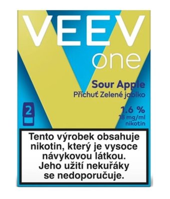 Obrázek Veev One 1000 Pod 2ks Sour Apple náplně do e-cigarety