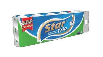 Obrázek Star Trio toaletní papír 3 vrstvy 10 rolí