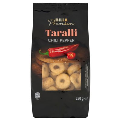 Obrázek BILLA Premium Taralli Chili Pepper sušenky s extra panenským olivovým olejem 250g