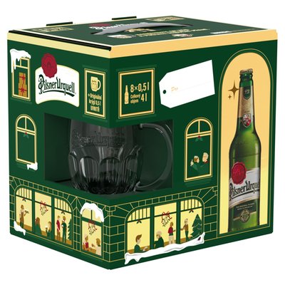 Obrázek Pilsner Urquell Pivo ležák světlý 6 x 0,33l (1,98l) + sklenice 0,3 l