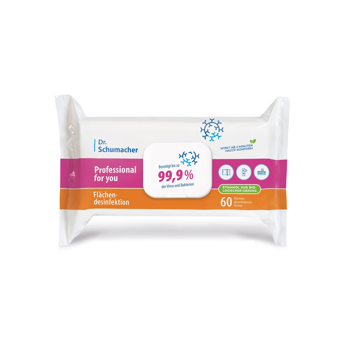 Gallery Image of Flächendesinfektionstücher Professional, Oberflächendesinfektion gegen Bakterien und Viren, parfümfrei