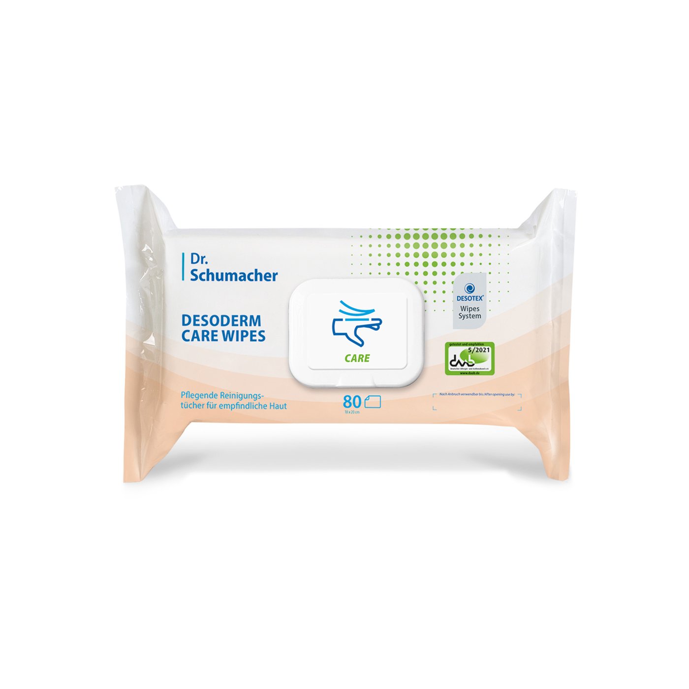 Gallery Image of DESODERM Care Wipes Feuchttücher, Reinigungstücher sensible Haut, alkoholfrei, Aloe Vera