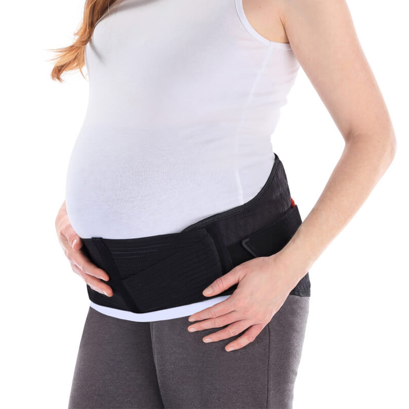 Gallery Image of AIRCAST Schwangerschaftsorthese MyBabyStrap, Beckengürtel Schwangerschaft, 4 Stützelemente, atmungsaktiv, schwarz
