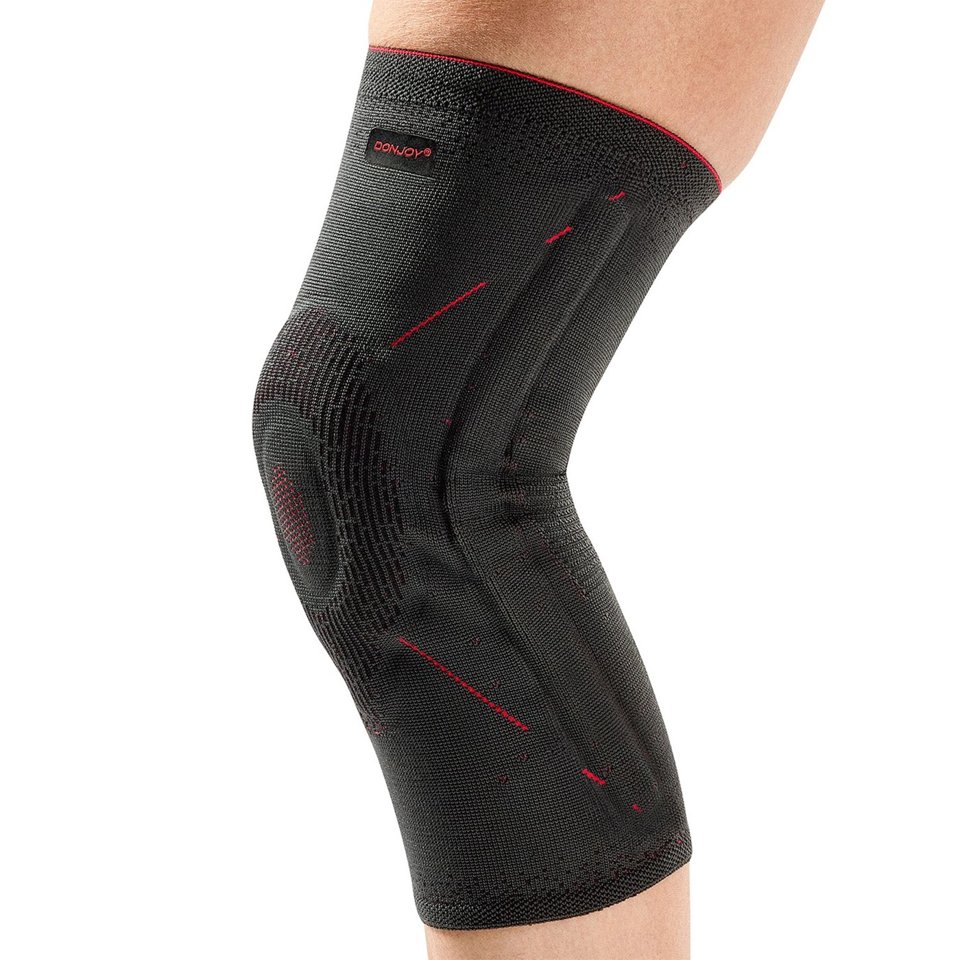 Gallery Image of DONJOY Kniebandage GenuForce Plus, Kniescheibenentlastung bei Knieschmerzen, Silikonpelotte, Silikonhaftband, graphitgrau
