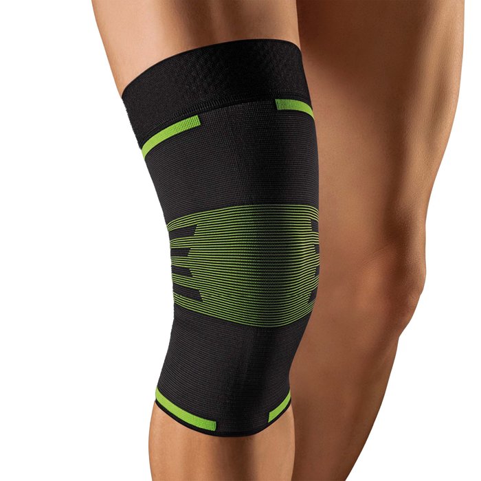 Product Image of Bort Kniebandage ActiveColor Sport, Sport-Kniestabilisierung Kompressionsklasse II, Silikonhaftband, schwarz-grün