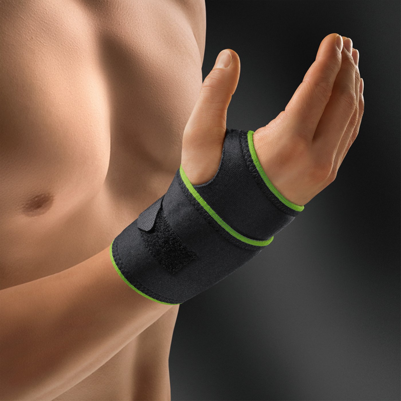 Gallery Image of Bort Handgelenkbandage ActiveColor Sport, Sport-Handgelenkstabilisierung, Neopren, wasserfest, schwarz-grün