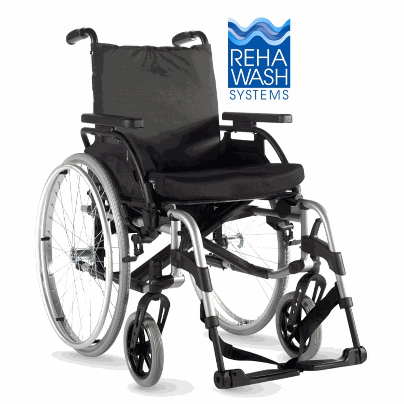 Gallery Image of Sunrise Medical Leichtgewichtrollstuhl Breezy BasiX2, faltbarer Rollstuhl mit Trommelbremse, ergonomische Rücklehne