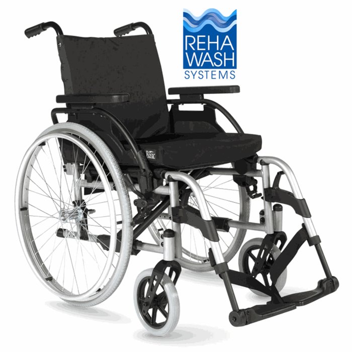 Product Image of Sunrise Medical Leichtgewichtrollstuhl Breezy PariX2, faltbarer Rollstuhl transportabel, Trommelbremse, höhenverstellbar