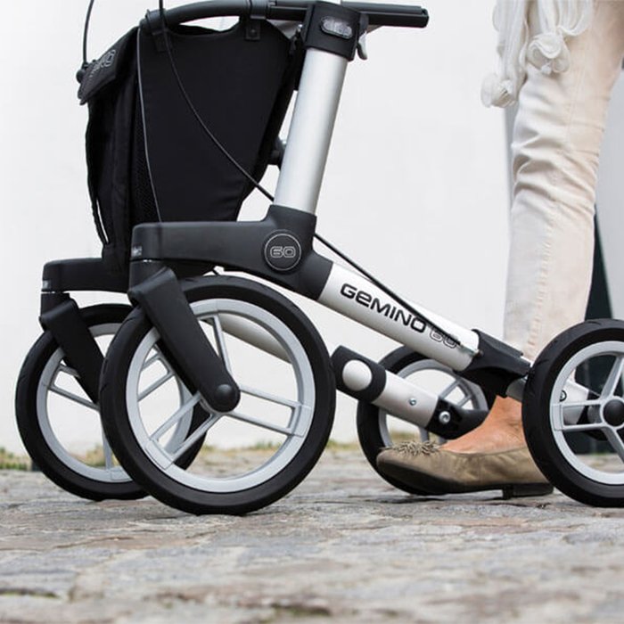 Product Image of Sunrise Medical Outdoor-Rollator Gemino 60 Walker, geländetauglicher Gehwagen mit Unterarmstützen, extragroße Räder