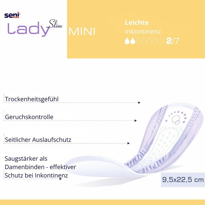 Gallery Image of Inkontinenzeinlagen Seni Lady Slim Mini diskret dünn