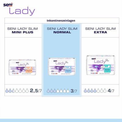 Gallery Image of Inkontinenzeinlagen Seni Lady Slim Normal diskret dünn