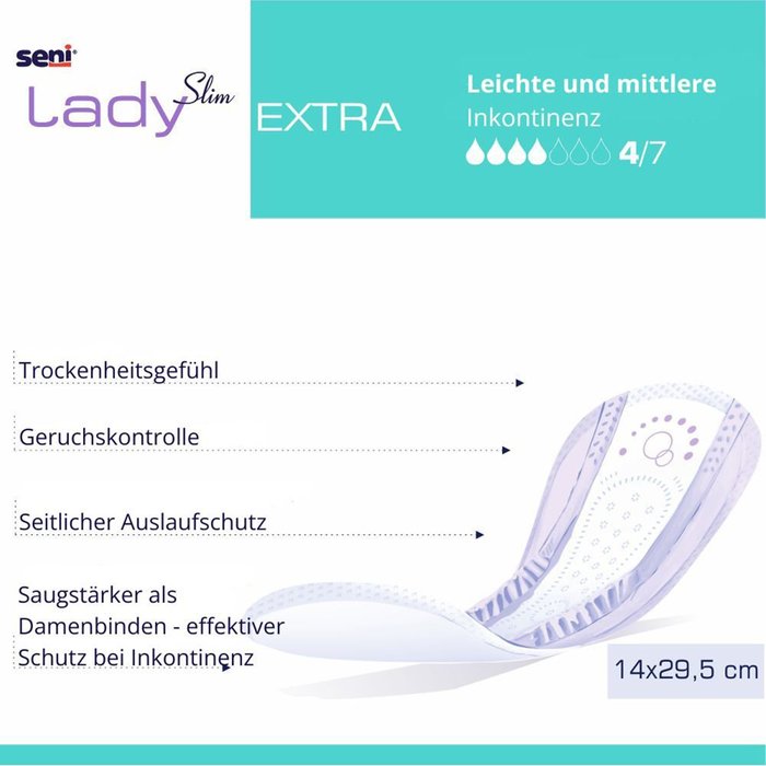 Gallery Image of Inkontinenzeinlagen Seni Lady Slim Extra seitlicher Auslaufschutz