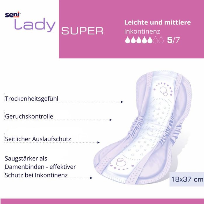 Gallery Image of Inkontinenzeinlagen Seni Lady Super starke Saugkraft