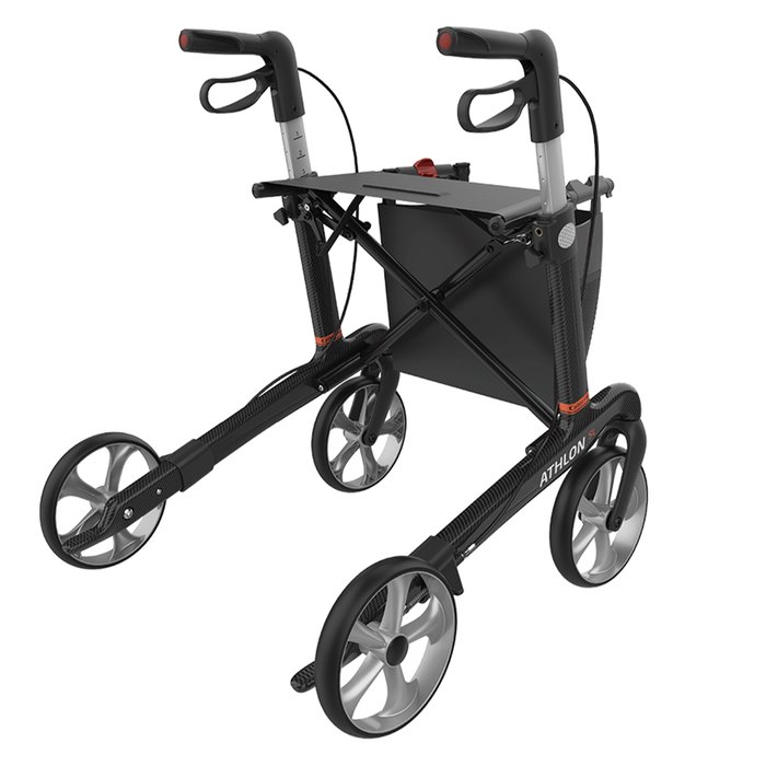 Product Image of Rehasense Carbon-Rollator Athlon SL, ultraleichter Gehwagen faltbar, höhenverstellbar, TPE-Räder