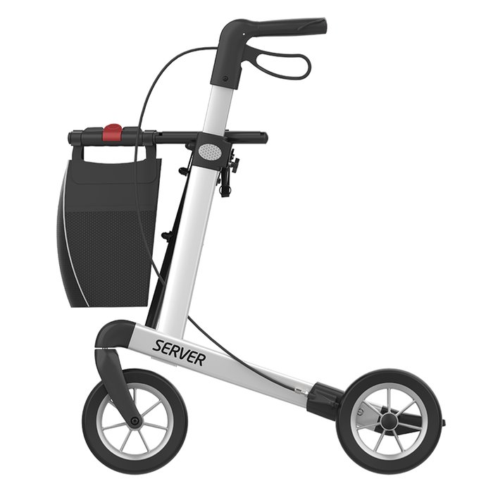 Gallery Image of Rehasense Rollator Server Aluminium, leichter Gehwagen faltbar, Soft-Räder, abnehmbare Einkaufstasche