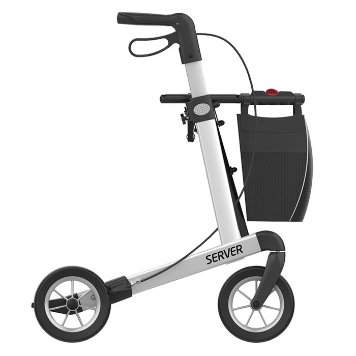 Gallery Image of Rehasense Rollator Server Aluminium, leichter Gehwagen faltbar, Soft-Räder, abnehmbare Einkaufstasche