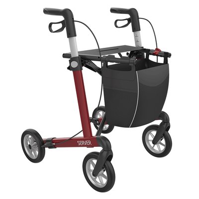Gallery Image of Rehasense Rollator Server Aluminium, leichter Gehwagen faltbar, Soft-Räder, abnehmbare Einkaufstasche