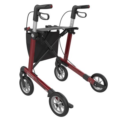 Gallery Image of Rehasense Rollator Server Aluminium, leichter Gehwagen faltbar, Soft-Räder, abnehmbare Einkaufstasche