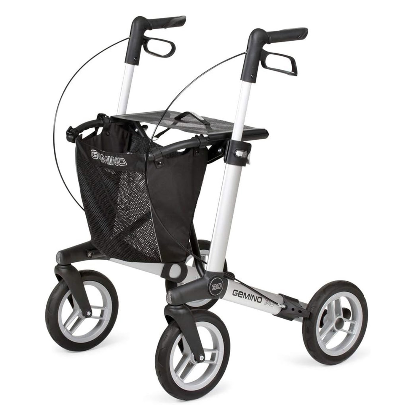 Gallery Image of Sunrise Medical Rollator Gemino 30 Comfort, gefederter Gehwagen für drinnen und draußen, Korb 10 kg, Stoßdämpfung