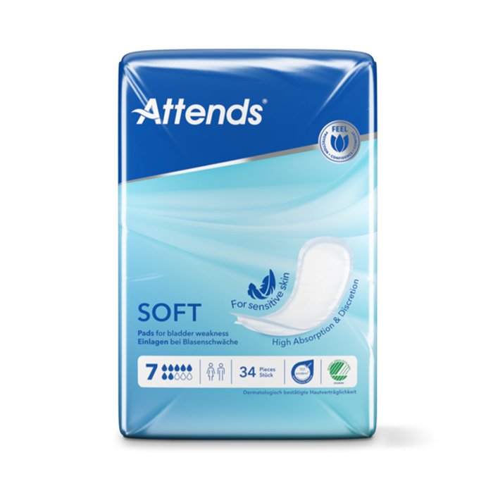 Product Image of Inkontinenzeinlagen Attends Soft 7 maximale Saugkraft 4x34 Stk.
