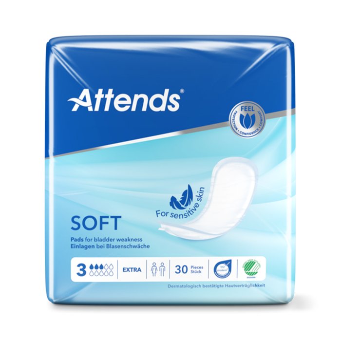 Product Image of Inkontinenzeinlagen Attends Soft 3 Extra weiche Oberfläche 3x30 Stk.