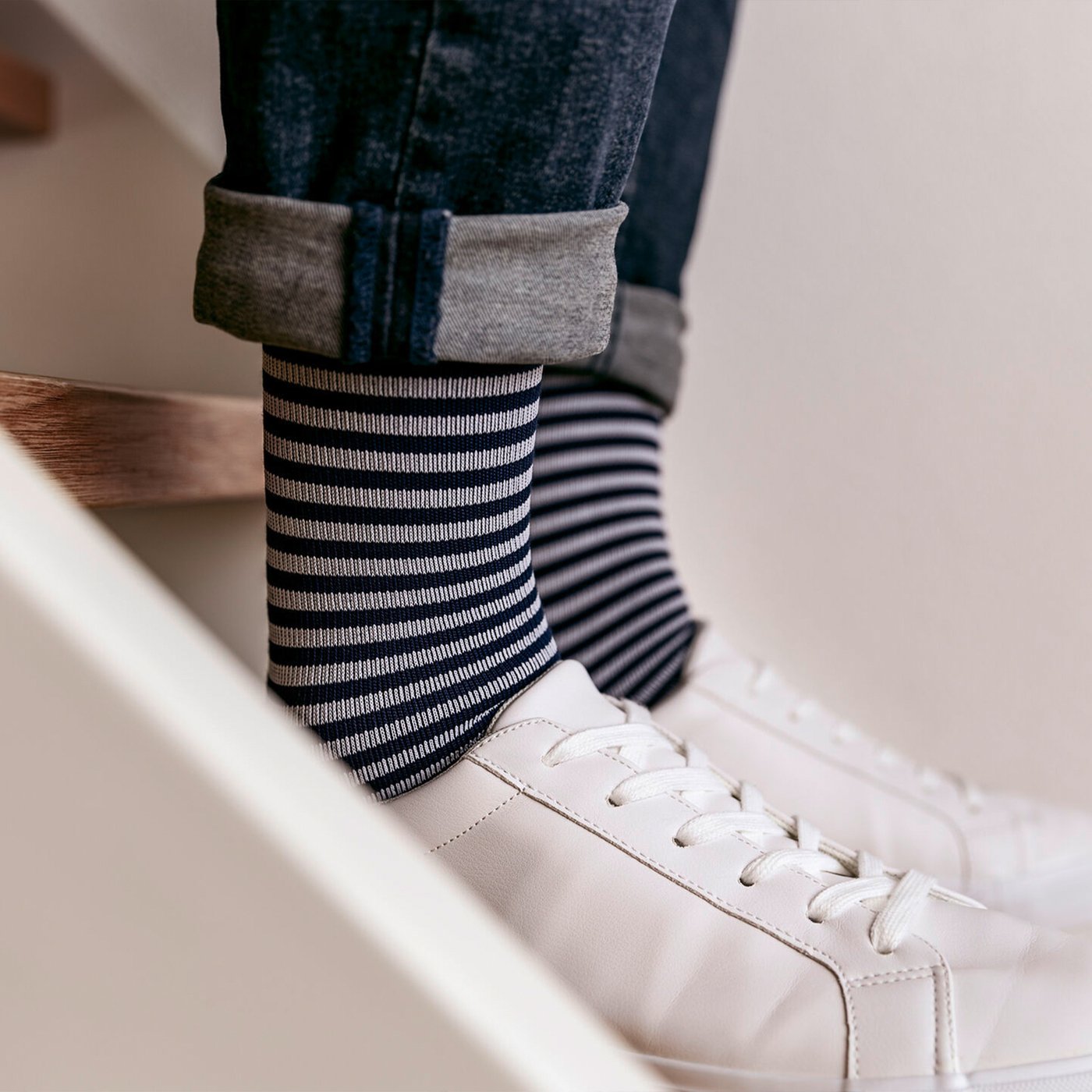 Gallery Image of Stützstrümpfe HIGHLIGHT MARINIERE for men