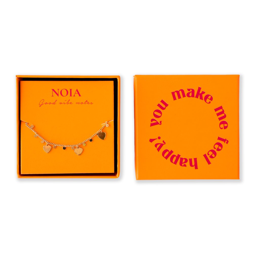 Noia Jewellery - Armband hartje - Goudkleurig