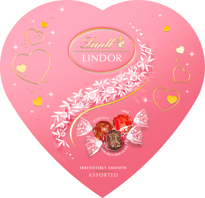 Lindt | LINDOR | Hart met gemengde bonbons | 160g
