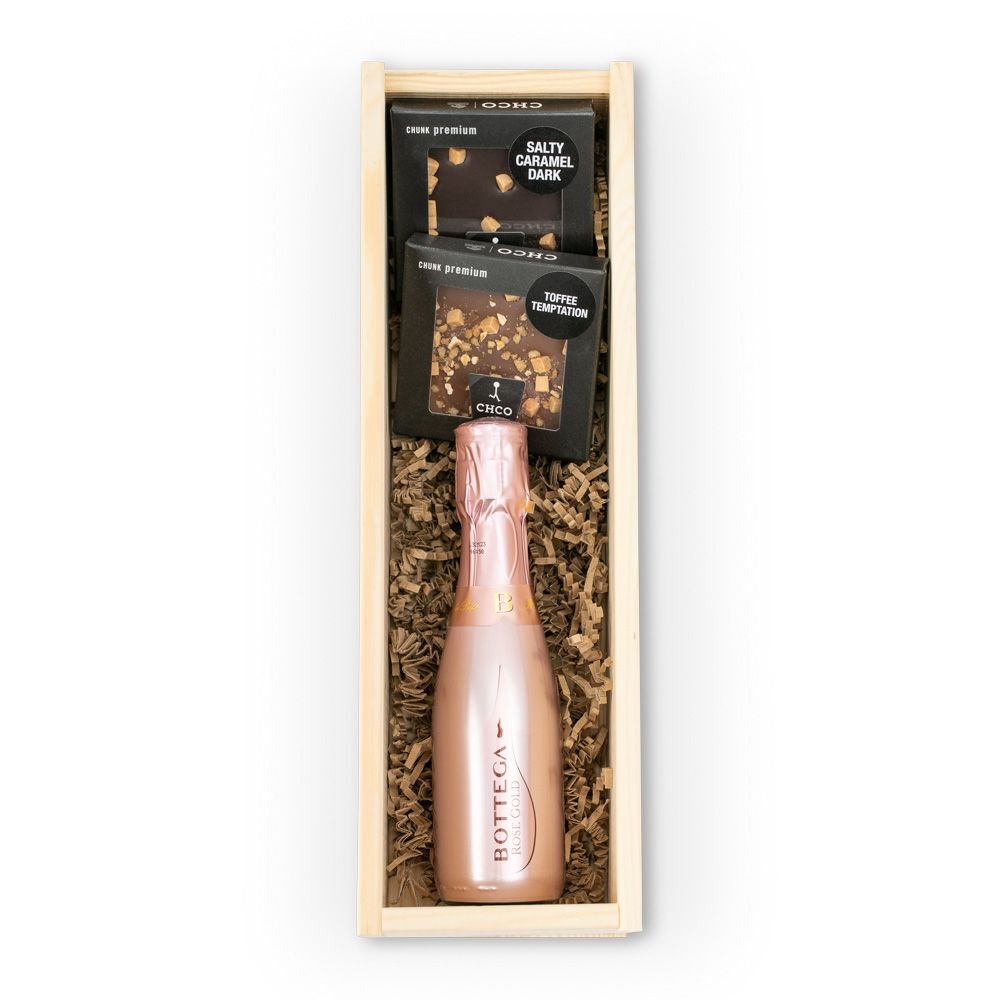 Greetz | Borrelpakket | Bottega Rosé en Chocolade | 20cl 200 gr