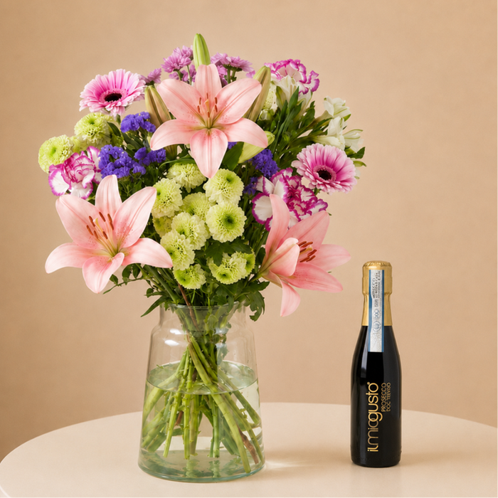 Boeket Luchtkus & Il Miogusto prosecco