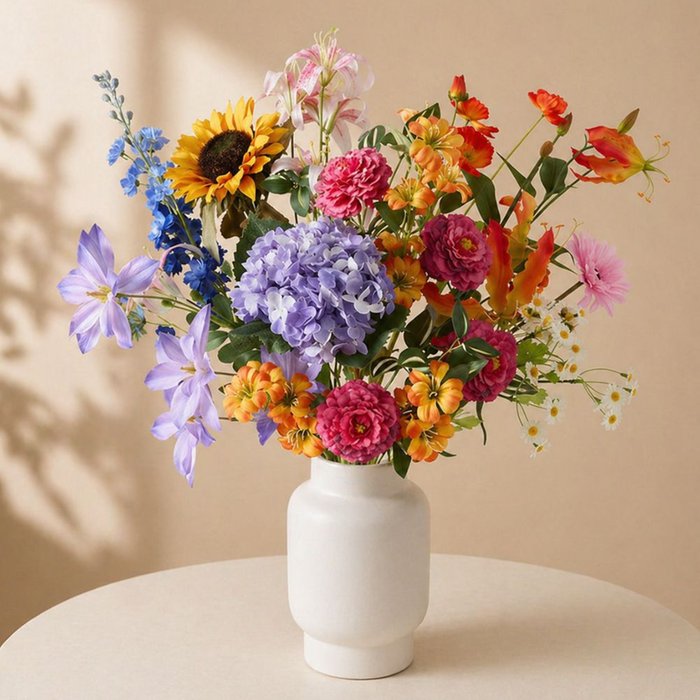 Zijden kunstbloemen | XL boeket Furore