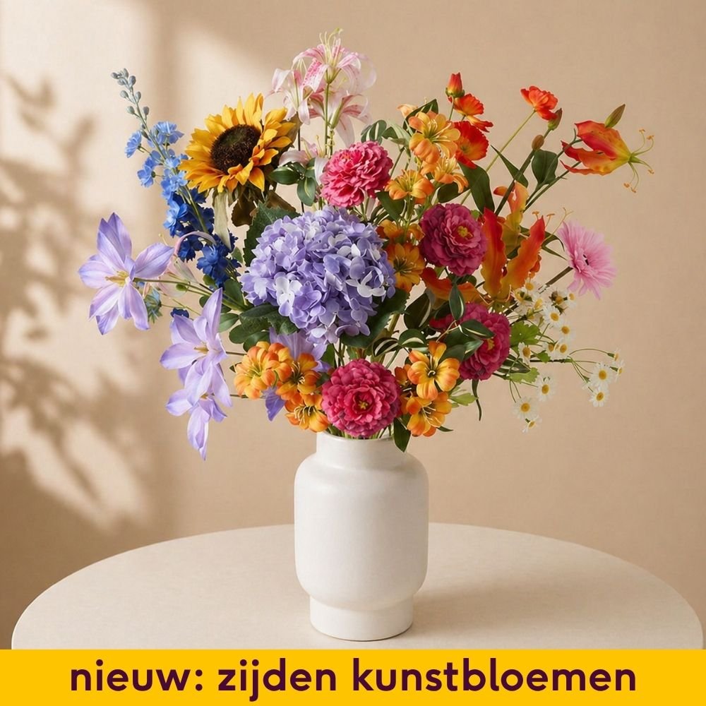 Zijden kunstbloemen XL boeket Furore Greetz
