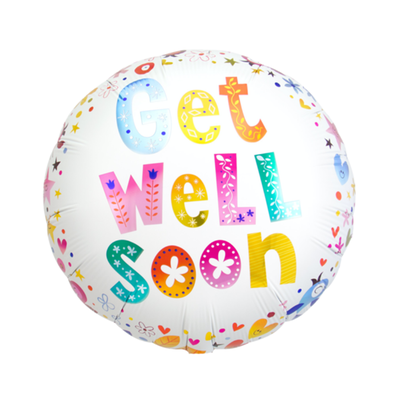 Ballon | Bloemen | Get well soon