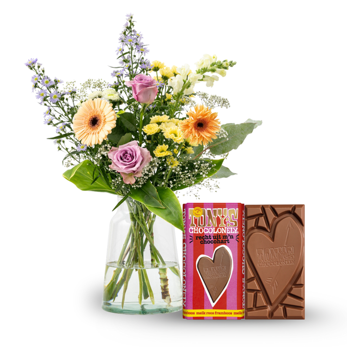 Boeket Pastel | Tony's Chocolonely - Hartstikke dol op jou