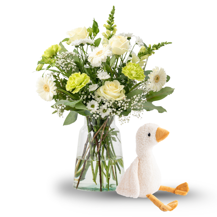 Boeket Waardevol Wit | Little Dutch - Gans knuffel