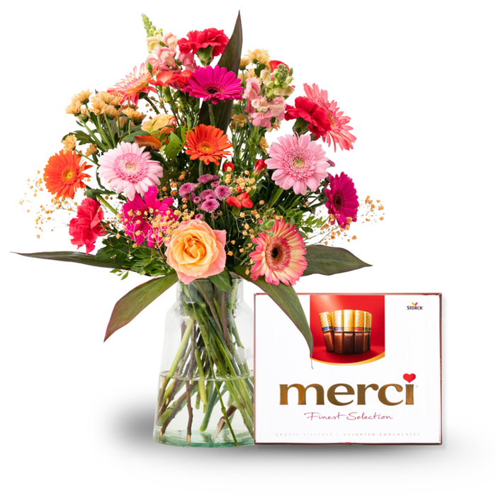 Boeket Passievol chocolade 250g Merci