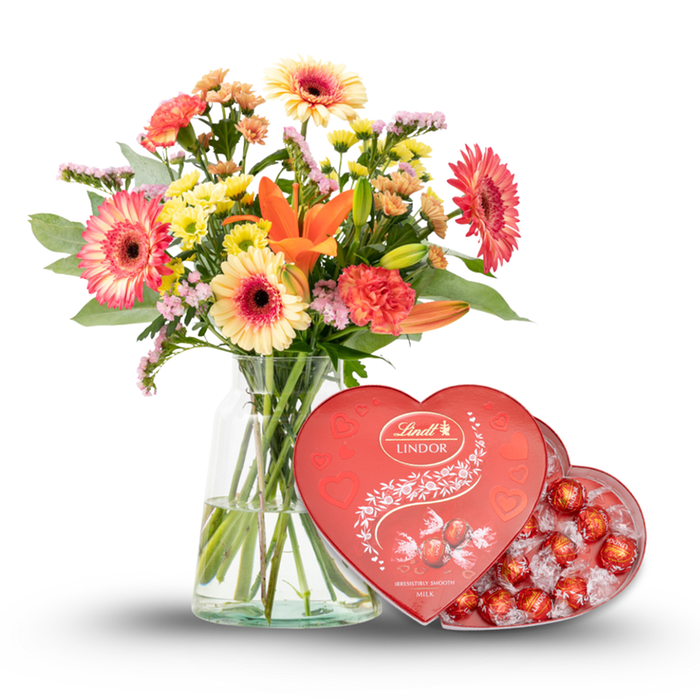 Boeket Seizoensstralen | Lindt LINDOR Hart Melk