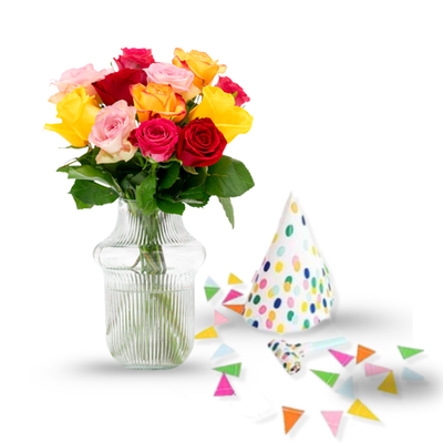 Brievenbusbloemen | Cadeaupakket Rozen | Hiep Hiep Hoera