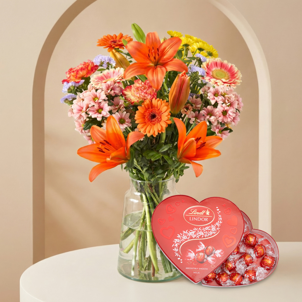 Seizoensstralen LINDOR Hart Bloemen Lindt