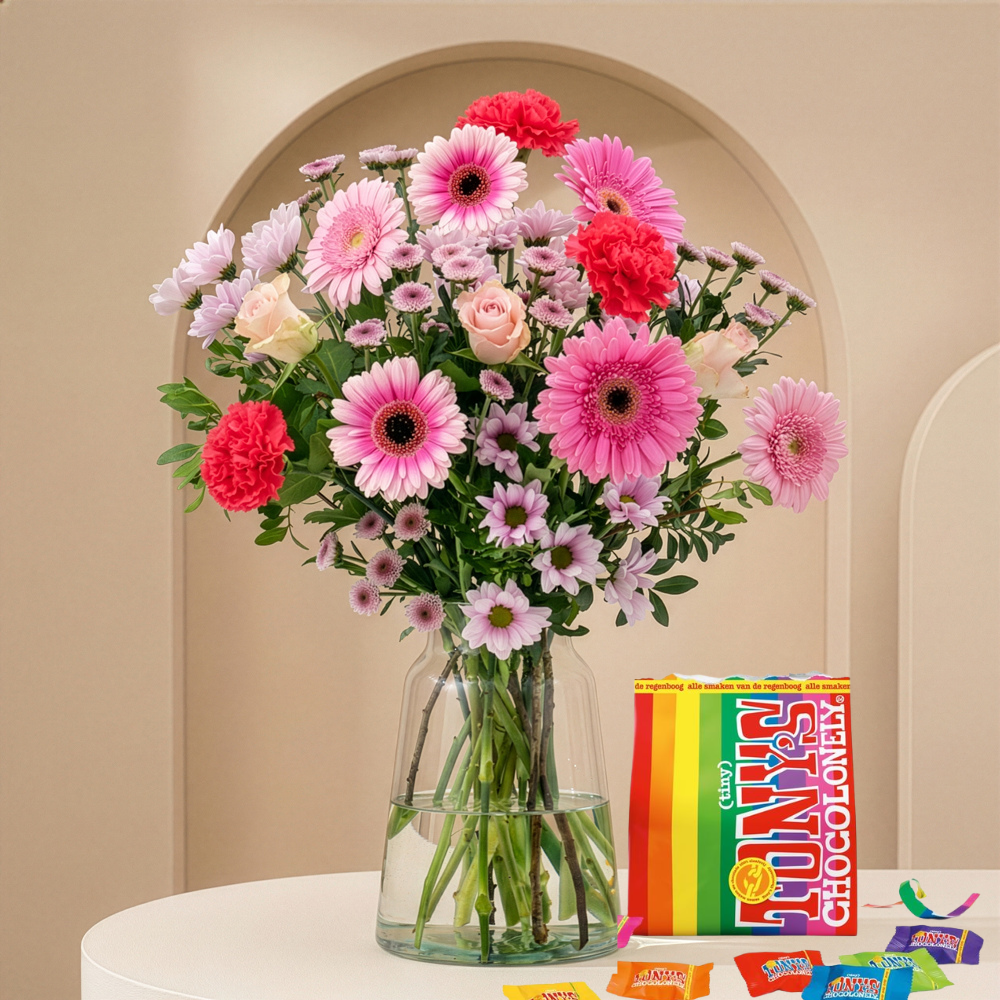 Boeket Zachtroze - Tiny Tony