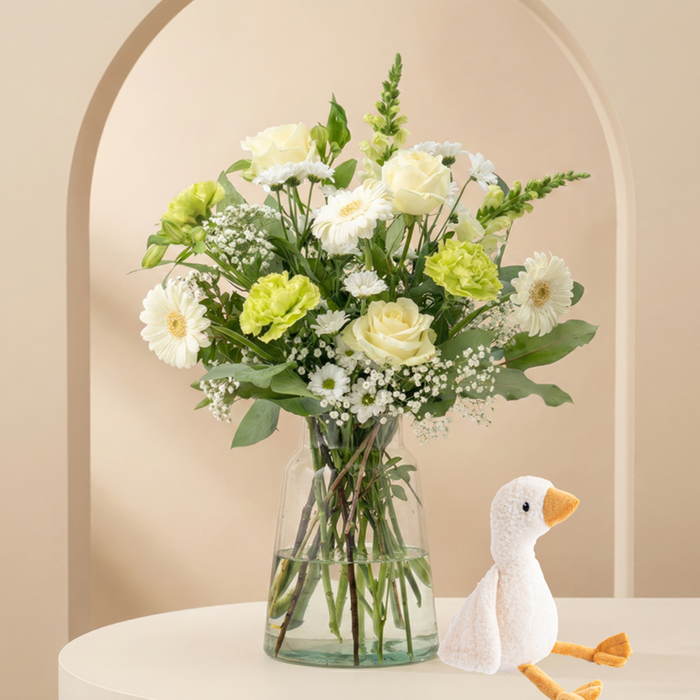 Boeket Waardevol Wit | Little Dutch - Gans knuffel