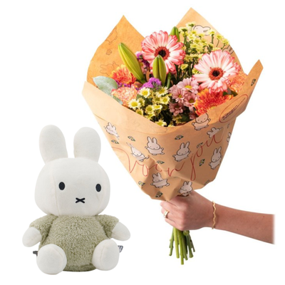 Boeket Seizoensstralen | Nijntje papier | Nijntje Knuffel 25cm 
