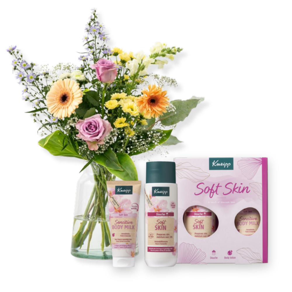 Greetz Boeket Pastel Kneipp - Soft Skin set Flowers
